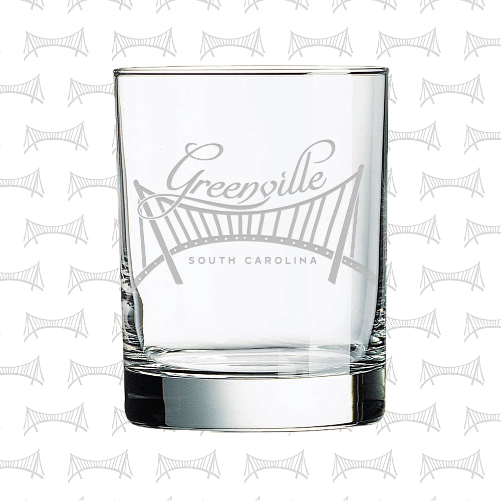 Greenville Liberty Bridge 14 Oz. Double Old Fashioned Glass