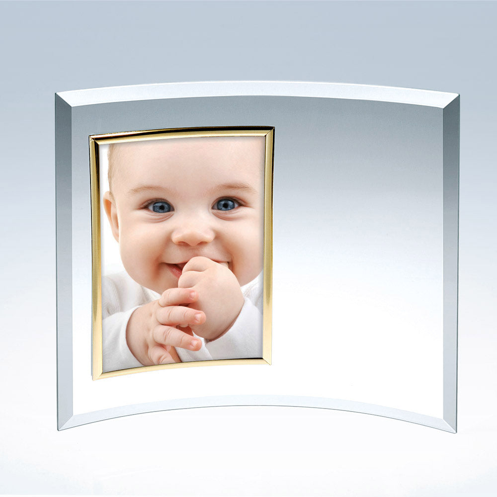Gold Trimmed Curved Bevel Frame House Of Crystal INC Engraving gold-trimmed-curved-bevel-frame-house-of-crystal-inc-engraving
