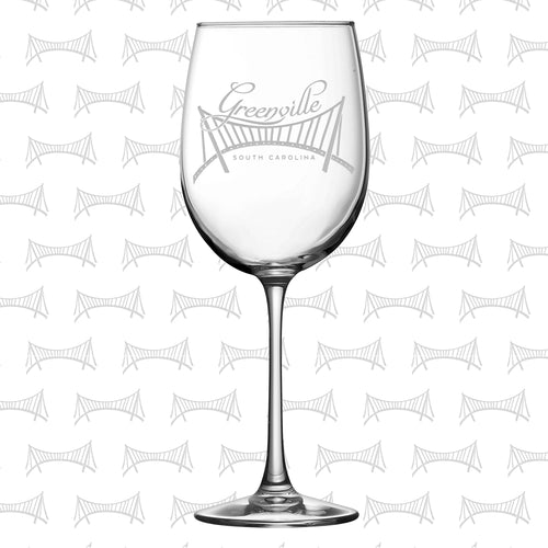 Greenville Liberty Bridge 19 oz. Wine Glass