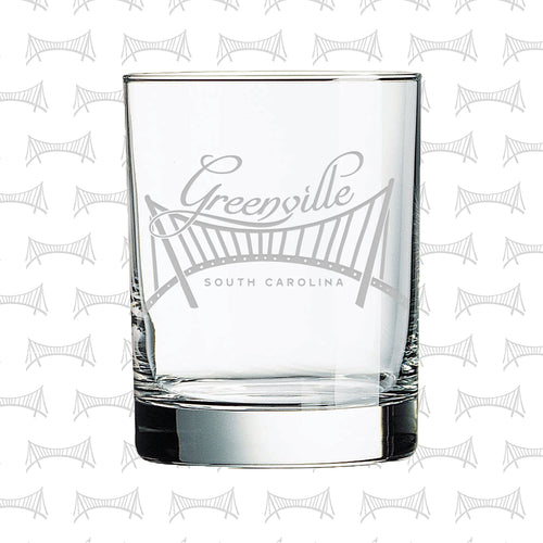 Greenville Liberty Bridge 14 Oz. Double Old Fashioned Glass