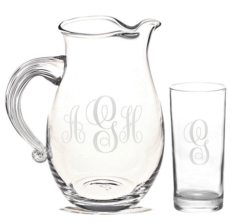 Monogramed 7 pc Geneva Beverage Set