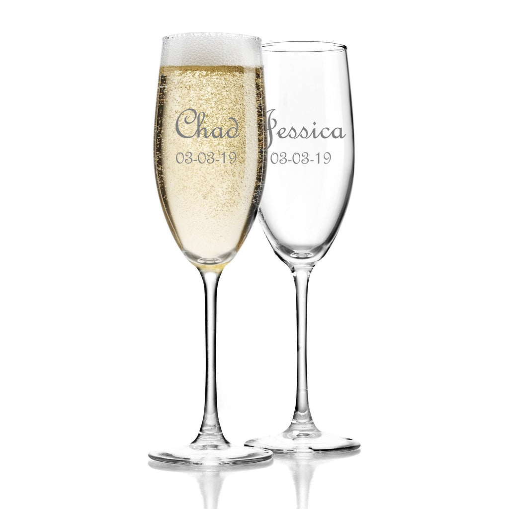 Personalized Toasting Set (Set of 2) – House Of Crystal, INC ...